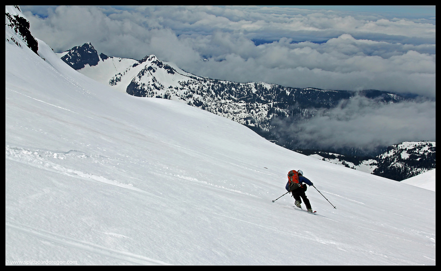 Skiing on the Renfrew Glacier