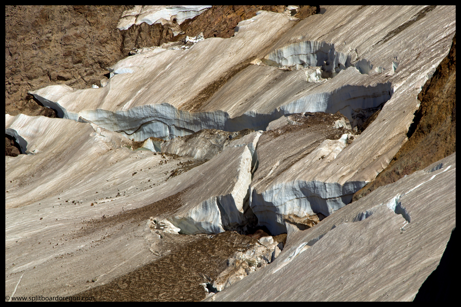 Crevasses on the Reid Glacier
