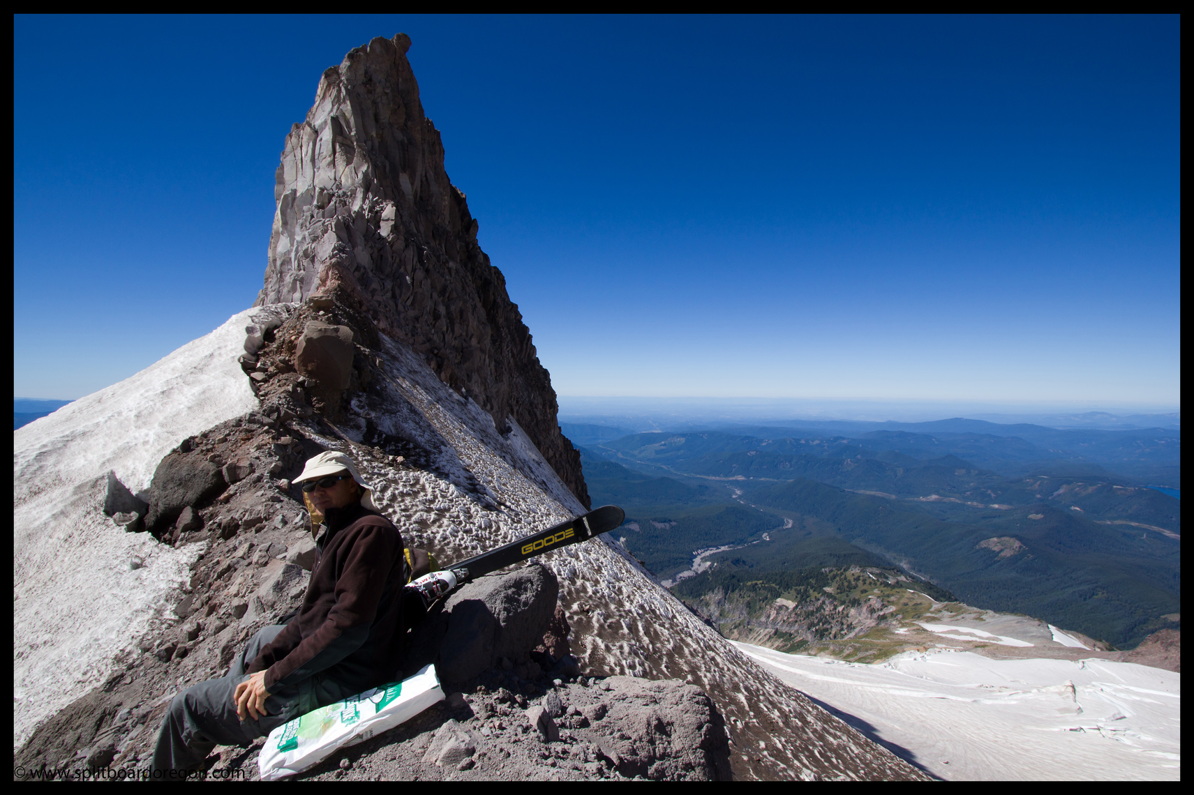 Dan enjoying lunch at Illumination Saddle