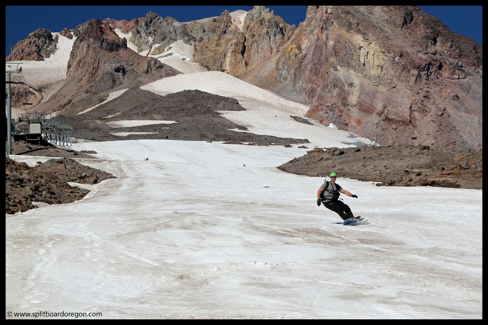 Turns on the lower Palmer snowfield