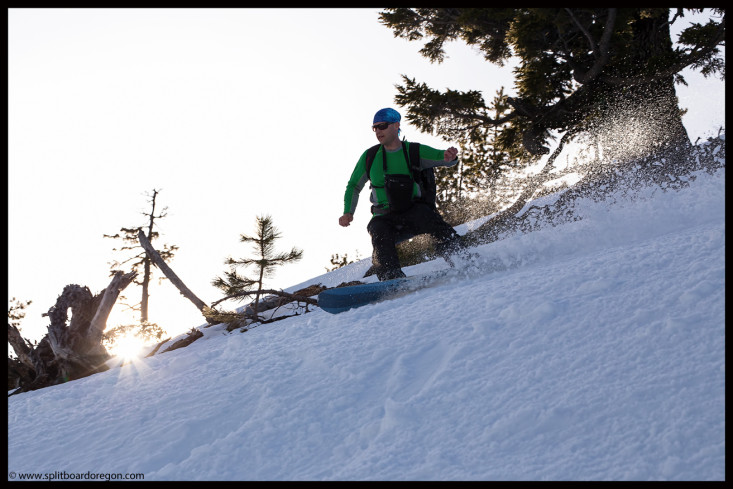 Ripping a heelside turn