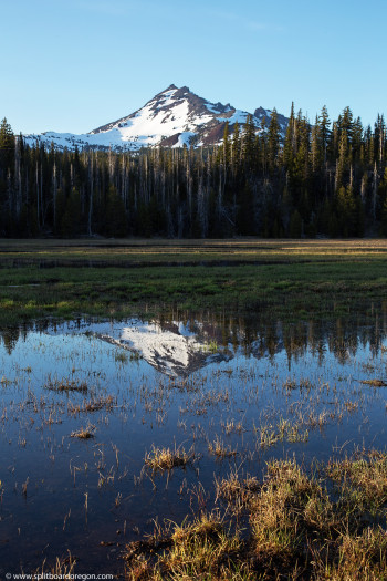 Broken Top reflecting in the snowmelt