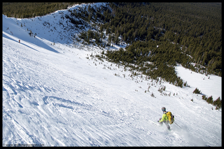 Neil enjoying some chalky turns