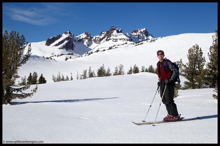 Andy touring towards Broken Top