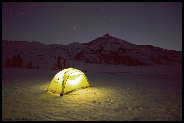 South Sister at night