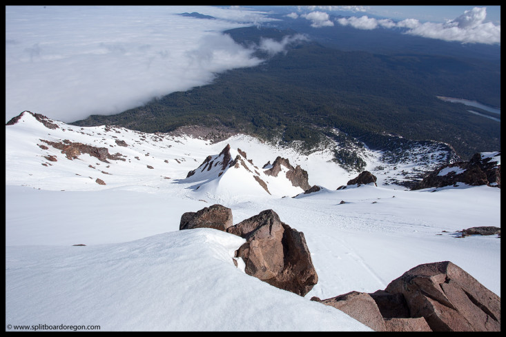 Looking down the north bowl